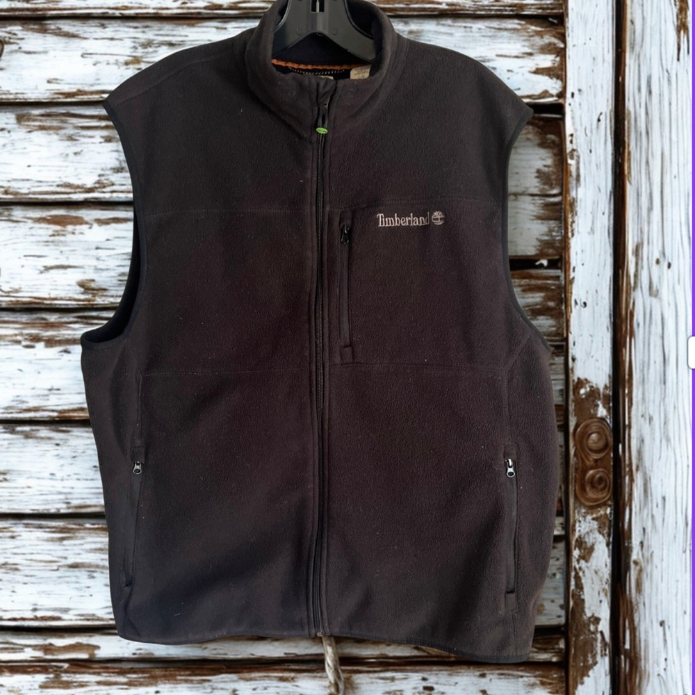 Timberland Men's Black  Fleece Vest
